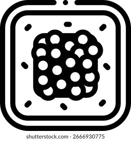 Icono de sushi. Diseño De Estilo Lineal Delgado Aislado Sobre Fondo Blanco