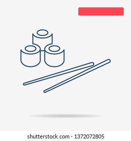 Sushi icon. Vector concept illustration for design.