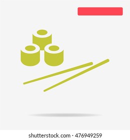 Sushi icon. Vector concept illustration for design.