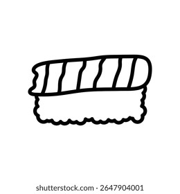 Plantilla de diseño de Vector de icono de sushi simple y limpia