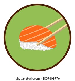 Sushi icon, vector illustration