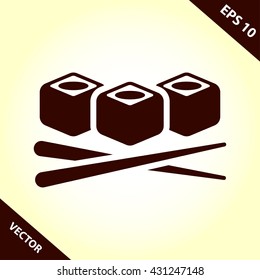 sushi icon. sushi vector illustration