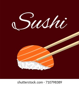 Sushi, icon, vector illustration