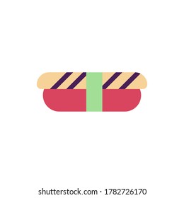 sushi icon vector illustration flat style. food icon set.