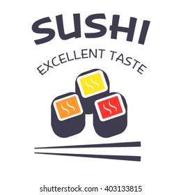 Sushi Icon Vector label concept