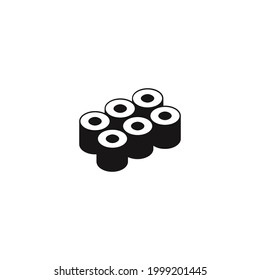 sushi icon vector on a white background