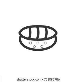 sushi icon vector. outline style design