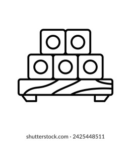 Sushi icon vector strock illustration