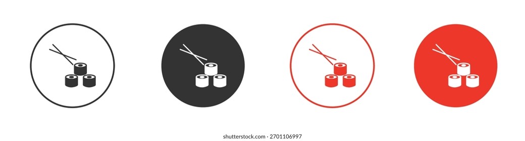 Vector de icono de sushi, símbolo, ilustraciones de logotipo