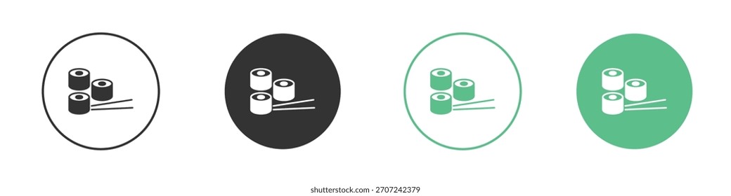 Vector de icono de sushi, símbolo, ilustraciones de logotipo