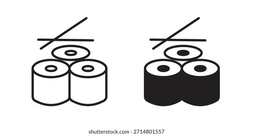 Vector de icono de sushi, símbolo, ilustraciones de logotipo