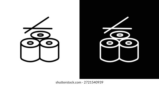 Vector de icono de sushi, símbolo, ilustraciones de logotipo