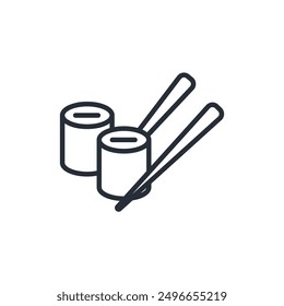 Sushi-Symbol. vector.Editable stroke.linear style Zeichen zur Verwendung Web-Design, logo.Symbol-Illustration.