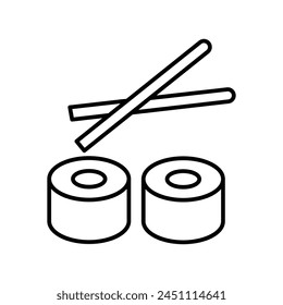 sushi icon with white background vector stock illustration