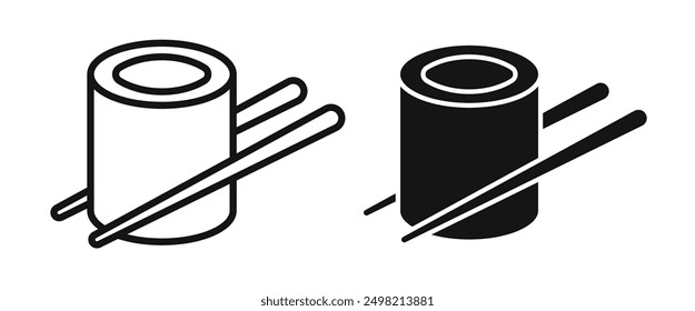 sushi iconicon vector collection in outlined and solid style