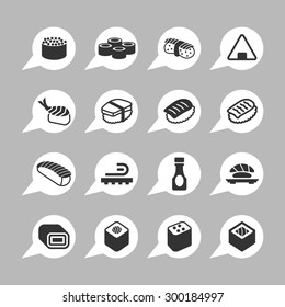 Sushi icons collection