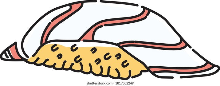 Sushi icons, element for design, flat style. Japanese sushi  Vector illustration, icon design
