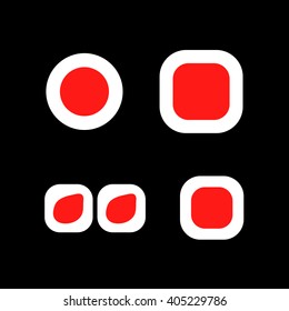 Sushi icons set. Sushi vector isolated logo. Roll logotype. 