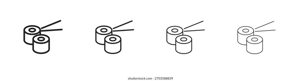 Elementos de Vector de símbolos de sushi para Web de infografía