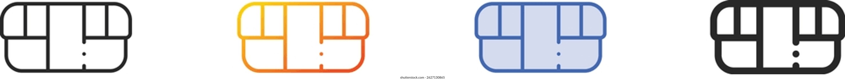 sushi icon.Thin Linear, Gradient, Blue Stroke and bold Style Design Isolated On White Background