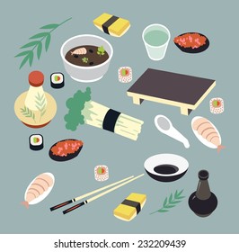 sushi illustration