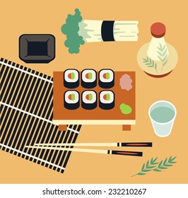 sushi illustration