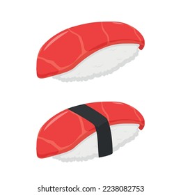 sushi illustration design with fresh meat