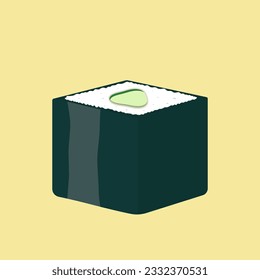 Sushi illustration design, Japanese food suitable for various types of purposes such as posters, banners, templates, social media, menus and others.