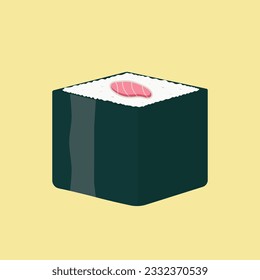 Sushi illustration design, Japanese food suitable for various types of purposes such as posters, banners, templates, social media, menus and others.