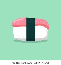 Sushi illustration design, Japanese food suitable for various types of purposes such as posters, banners, templates, social media, menus and others.