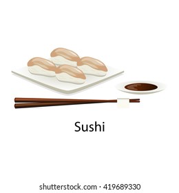 Sushi Illustration Template 