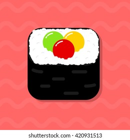  Sushi Illustration Template 
