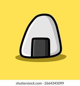 Sushi-Illustrationsvektor auf gelbem Hintergrund, Lebensmittelverpackung, Menügrafik, handgezeichnete Printanzeigen, Lebensmittelgeschäft, Restaurant