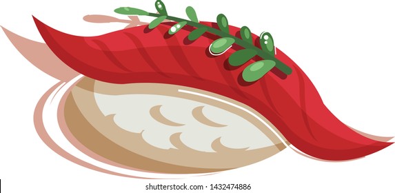 sushi isolated on white background. illustration vector