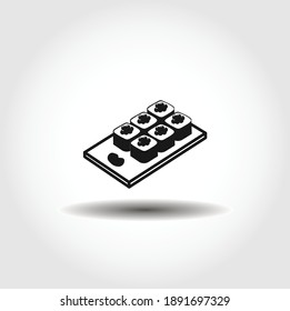 Sushi-einzelne Vektorsymbol. Lebensmitteldesign-Element