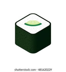sushi isometric icon isolated on white background Created For Mobile, Web, Decor, Print Products, Applications. Vector illustration