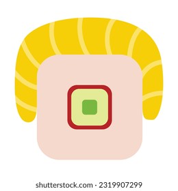 sushi item japanese food design illustration