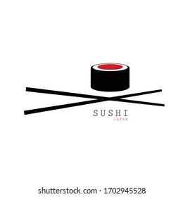 sushi japan icon illustration in colorful
