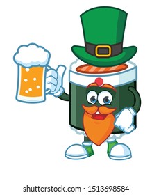 sushi japan mascot character vector happy patrick day 