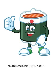 sushi japan mascot character vector