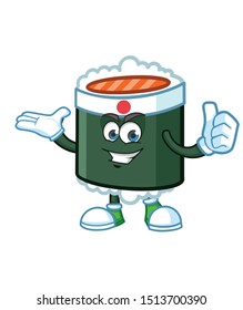 sushi japan mascot character vector