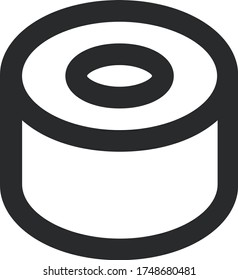 sushi, diseño de icono vectorial de harina japonesa.