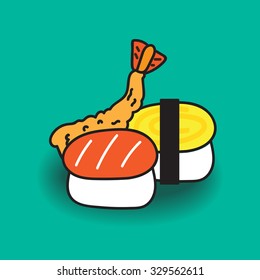 sushi, japan tradition food, vector, EPS 10