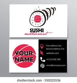 Sushi Or Japanese Food Business Card