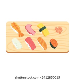 Sushi is a Japanese food consisting of rice mixed with side dishes in the form of raw seafood, meat, eggs and so on.