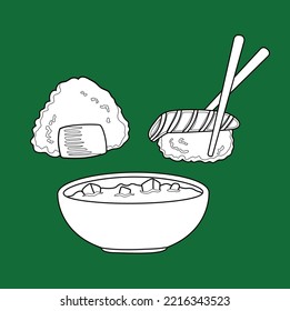 Sushi Japanese Food Digital Stamp