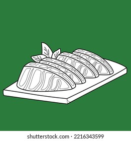 Sushi Japanese Food Digital Stamp