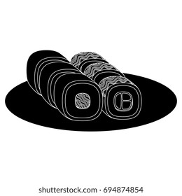 sushi japanese food icon