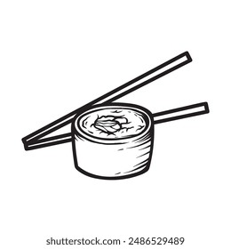 Sushi japanese food icon. Vector illustration of japanese food.