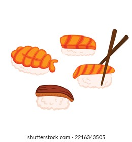 Sushi Japanese Food Illustration Vector Clipart